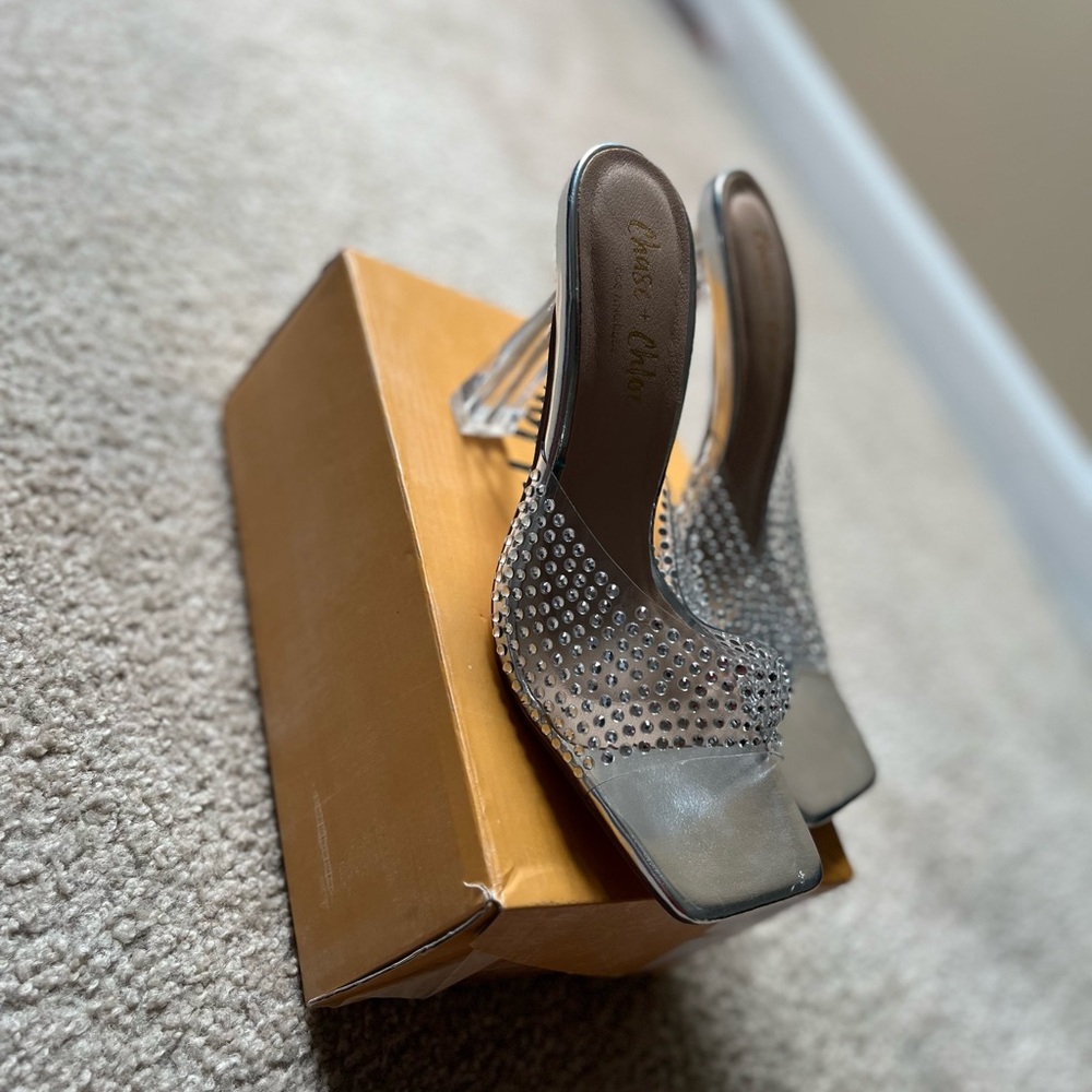 Elegant Silver Women's Heels